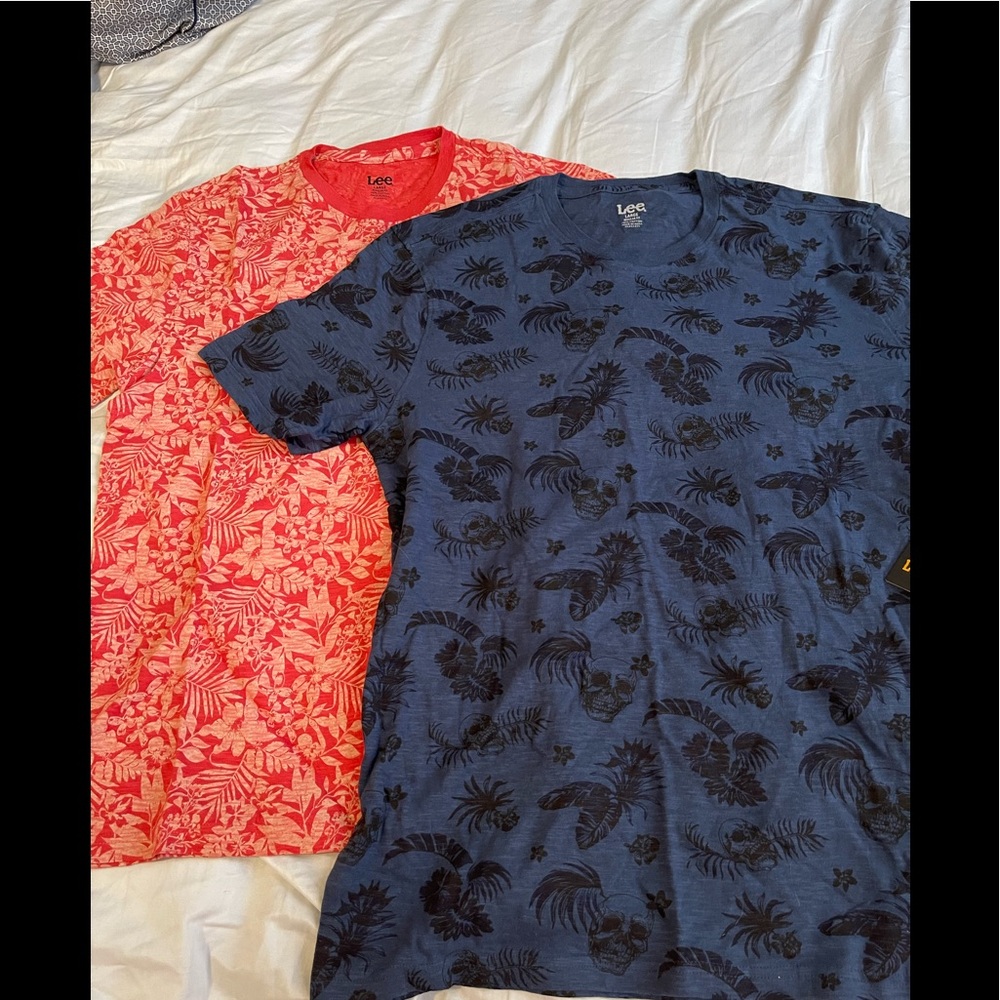 Lee Men’s Tropical Print Tee Bundle 2 Pk NWT